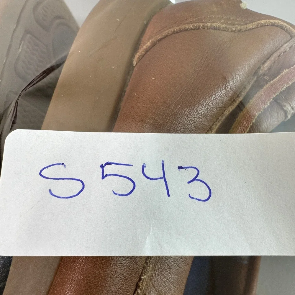 Rockport Mens Brown Leather Genuine Handsewn Boat Shoes Size 9 M Casual Travel
